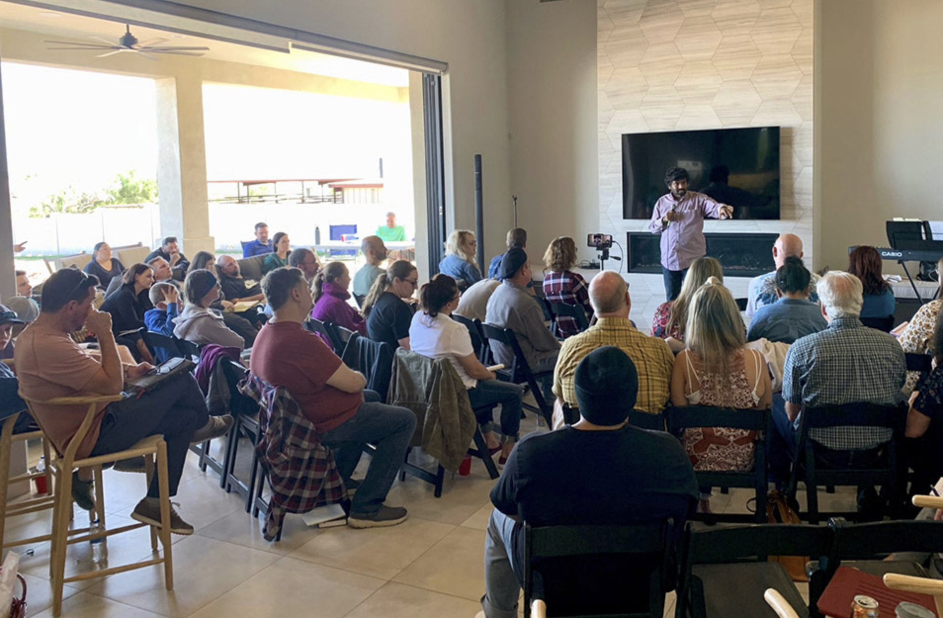 Ravi Kandal teaching a Re-Formation group